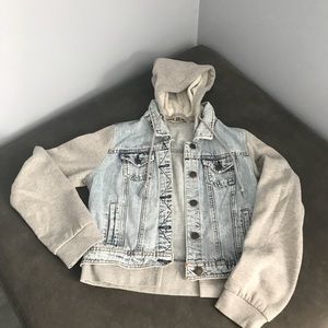 Jean and sweatshirt jacket